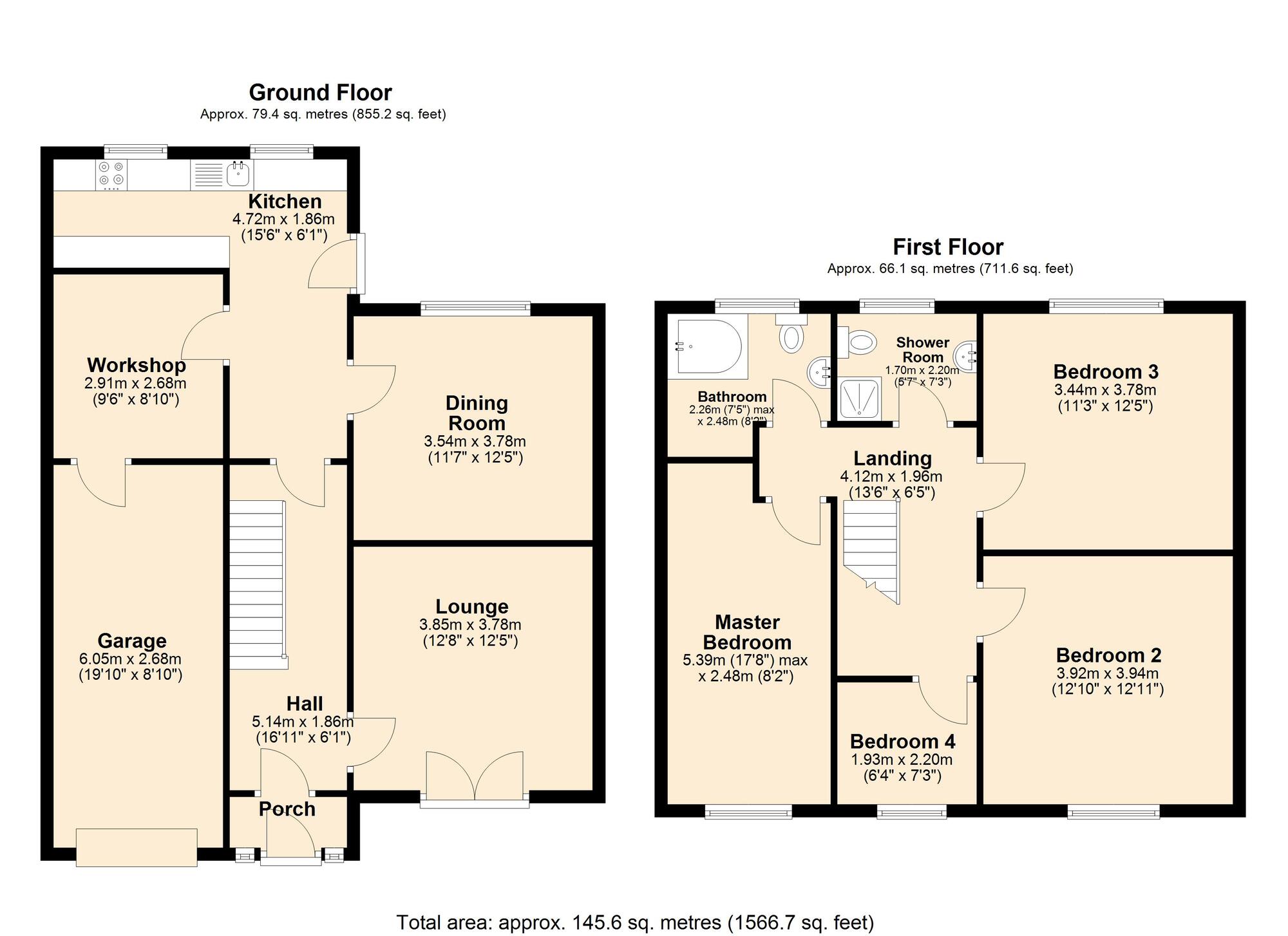 Floorplan of 4 bedroom Detached House for sale, California, Winlaton, Blaydon, NE21